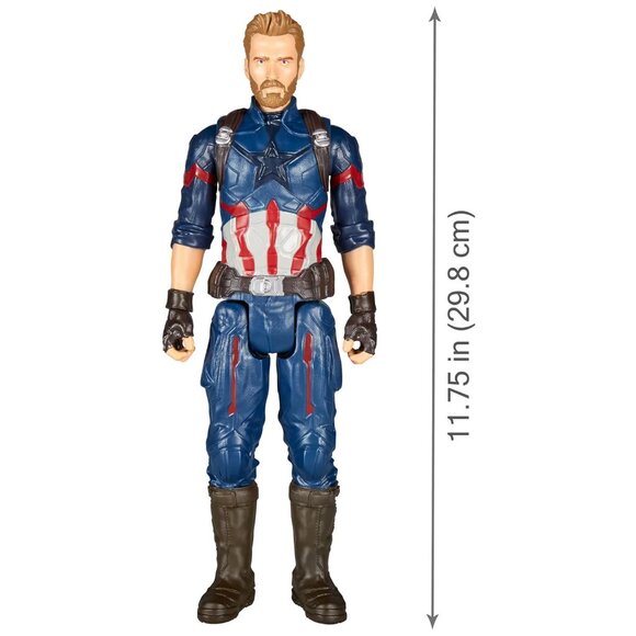 Marvel Avengers Titan Heroes Power FX Captain American Speaks French New in Box - Picture 7 of 16